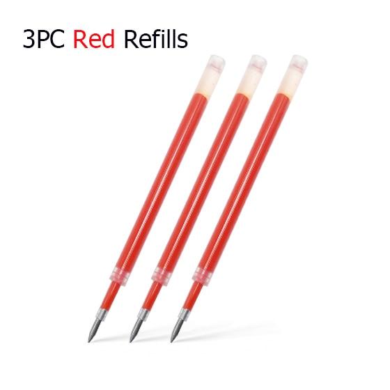 Standard Writing Gel Pen w/ Refill 0.5MM Stationary Endmore. | A Life Well Designed. 3pc Red Ink 